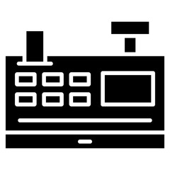 Cash Register line icon style