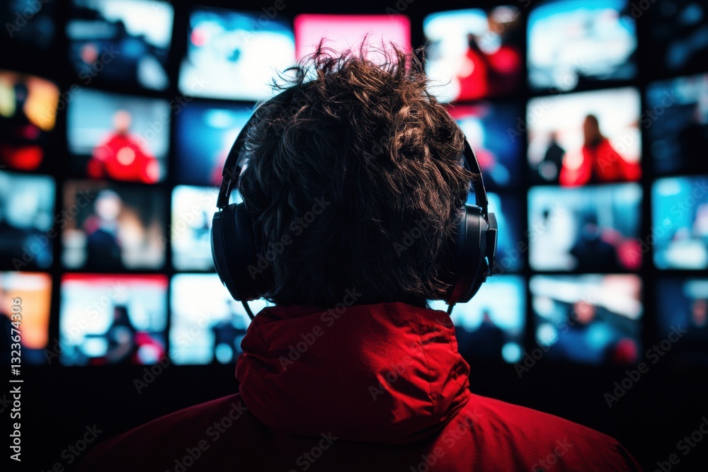 Leinwandbilder Hyper-Connected Digital Surveillance AI-Driven Cybersecurity Operations with Next-Gen Monitoring Technology - Immersive Professional Network Protection Ecosystem
