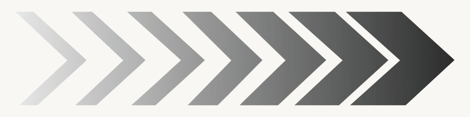 Dynamic moving arrow symbol. Arrow road sign, arrow dynamic symbol, speed sideways arrow icon striped direction fast arrows symbols. - obrazy, fototapety, plakaty