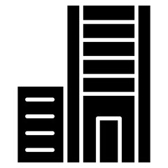 Office Building line icon style