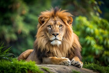 Fototapeta premium Lion Wild Animals Nature Wallpaper desktop Copy Space milkyhexddway Backgrounds for creating advertising placements Your ads can be here Company logo agency billboard advertising display poster banner