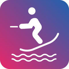 Barefoot Skiing Icon Style