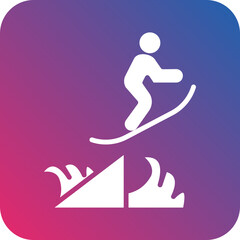 Skimboarding Icon Style