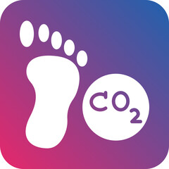 Carbon Footprint Icon Style