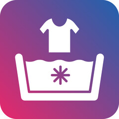Cold Wash Laundry Icon Style