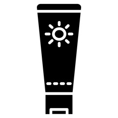 Sun Cream Line Icon Style
