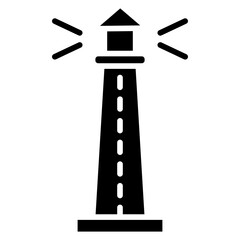 Lighthouse Line Icon Style