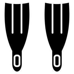 Flippers Line Icon Style