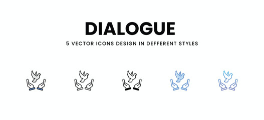 Dialogue  vector icons set stock illustration
