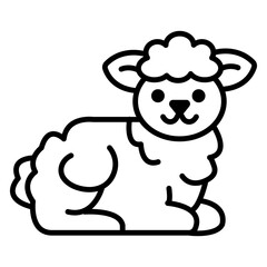 
Illustration showing a black icon of an attribute for the Easter holiday, on a white background