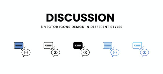 Discussion  vector icons set stock illustration