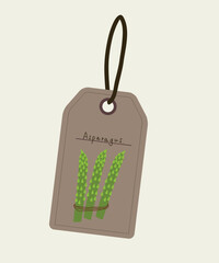 Flat Design Illustration with Sale Tag at Asparagus 