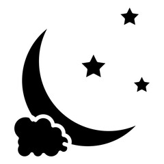 Night Line Icon Style