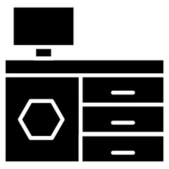 Desk Line Icon Style