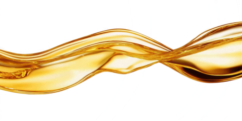 golden oil splash isolated