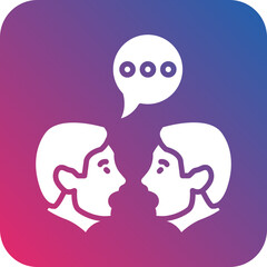 Face To Face Conversation Icon Style