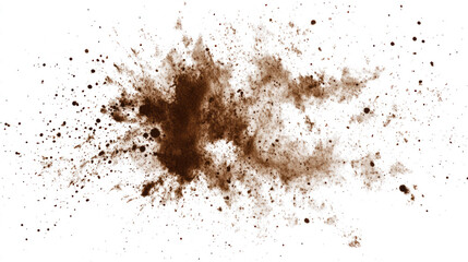 faint brown watercolor paint splashes on transparent