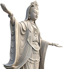 Guan Yin, the goddess of mercy, symbolizes compassion, healing, and divine protection for all beings. 
