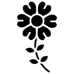 Flower Line Icon Style
