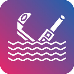 Ship Sinking Icon Style