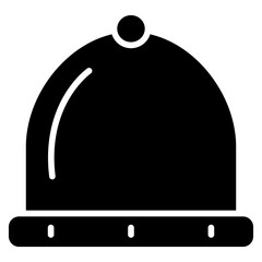Winter Hat Line Icon Style