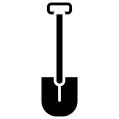 Shovel Line Icon Style