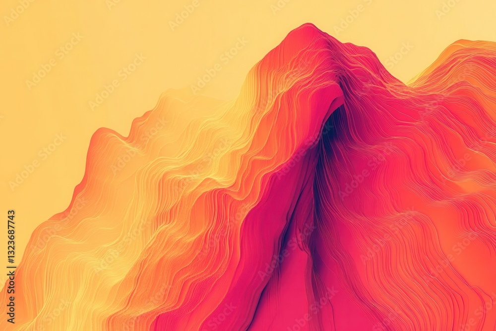 Aufkleber Dynamic abstract background with energetic red and orange waves ideal for modern design projects and creative presentations