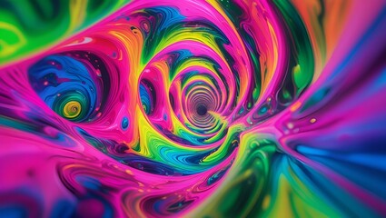 Colorful fractal swirls paint a vibrant abstract motion design