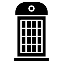 Phone Booth Line Icon Style