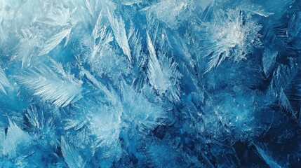 Ice crystal blue texture. Generative AI