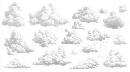 Elegant Cloud Formations: A Whimsical Sky Design