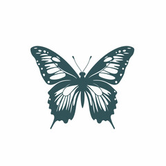 My Simple flat 2D icon green flat butterfly isolated on transparent background, vector, flat design, animation design, simple flat 2D icon, clipart