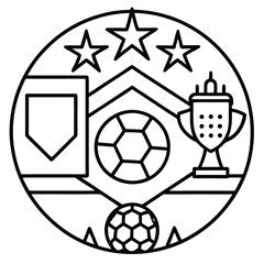 Soccer day vector illustration icon elements symbols