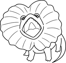 frilled lizard doodle reptiles