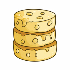 My Simple flat 2D icon cheese isolated on transparent  background, vector, flat design, animation design, simple flat 2D icon, clipart