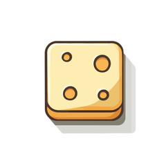 My Simple flat 2D icon sliced cheese isolated on transparent  background, vector, flat design, animation design, simple flat 2D icon, clipart