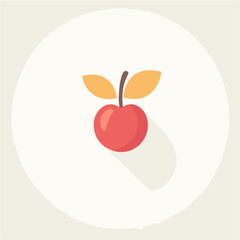 My Simple flat 2D icon cherry isolated on transparent background, vector, flat design, animation design, simple flat 2D icon, clipart