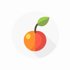 My Simple flat 2D icon cherry fruits isolated on transparent background, vector, flat design, animation design, simple flat 2D icon, clipart