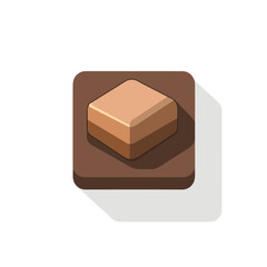 A Simple flat 2D icon chocolate isolated on transparent background, vector, flat design, animation design, simple flat 2D icon, clipart