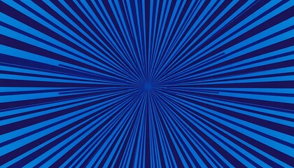 Retro sunburst pattern with radial lines blue gradient on geometric background