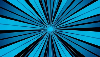 Obraz premium Retro sunburst pattern with radial lines blue gradient on geometric background