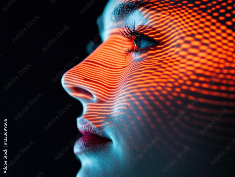 Poster transformative ai ethics digital humanity visualization - next-gen technological identity exploratio