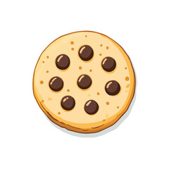 My Simple flat 2D icon cookie with chocolate isolated on transparent background, vector, flat design, animation design, simple flat 2D icon, clipart