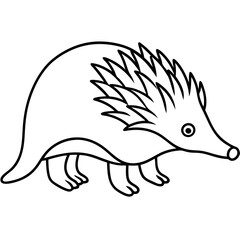 Echidna Outline in Minimal Vector Design