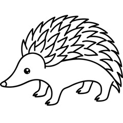 Echidna Outline in Minimal Vector Design