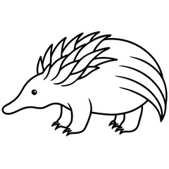 Echidna Outline in Minimal Vector Design