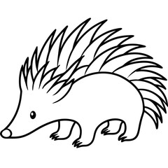 Echidna Outline in Minimal Vector Design