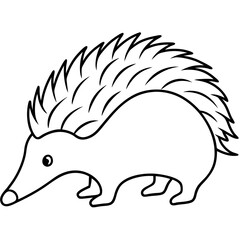Echidna Outline in Minimal Vector Design