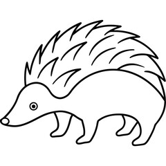 Echidna Outline in Minimal Vector Design