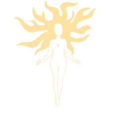 Silhouette of a person surrounded by fire 